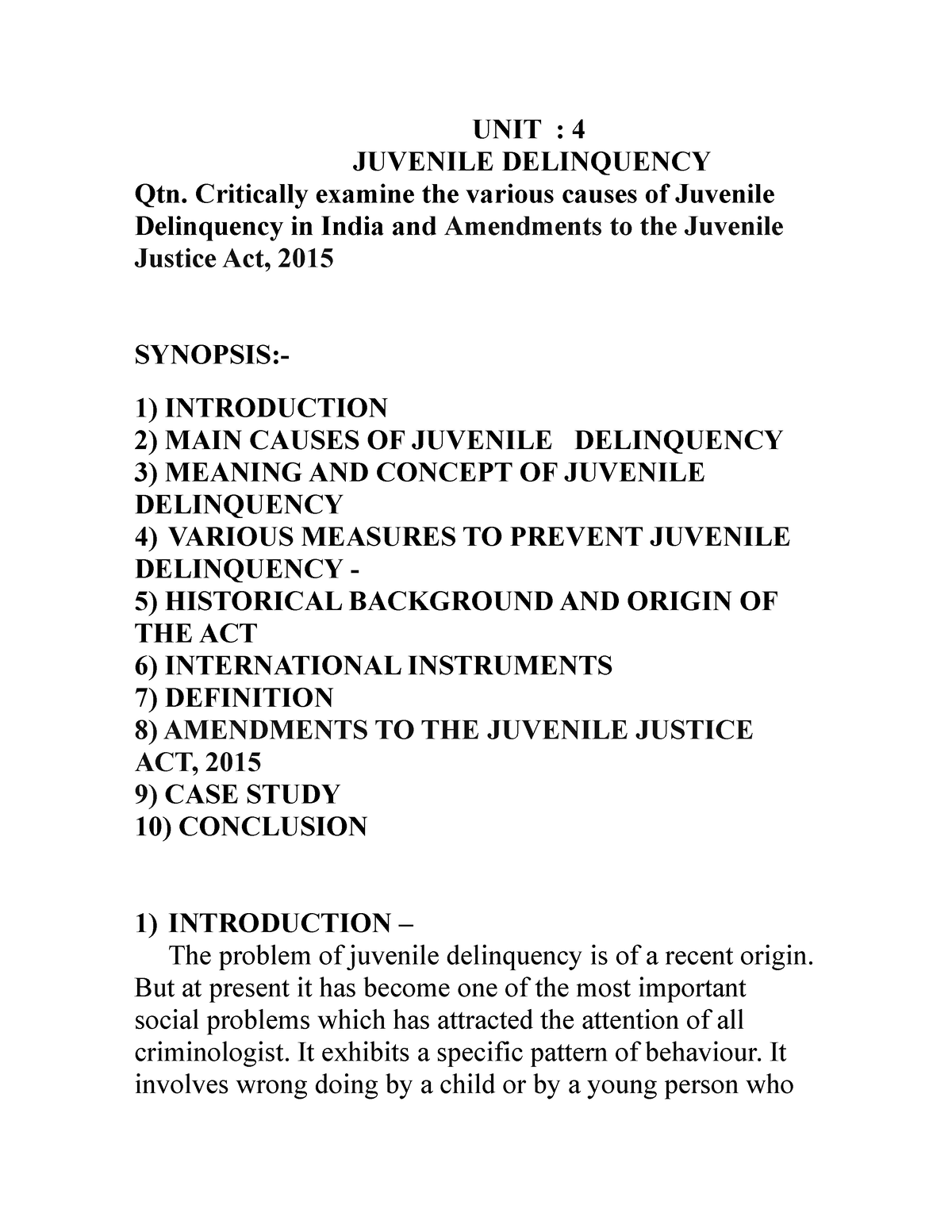 dissertations on juvenile delinquency