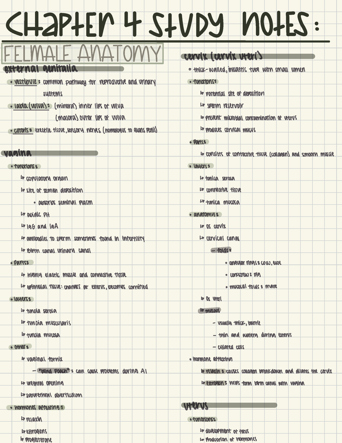 Chapter 4 Study Notes - Summary Applied Reproductive Physiology of ...