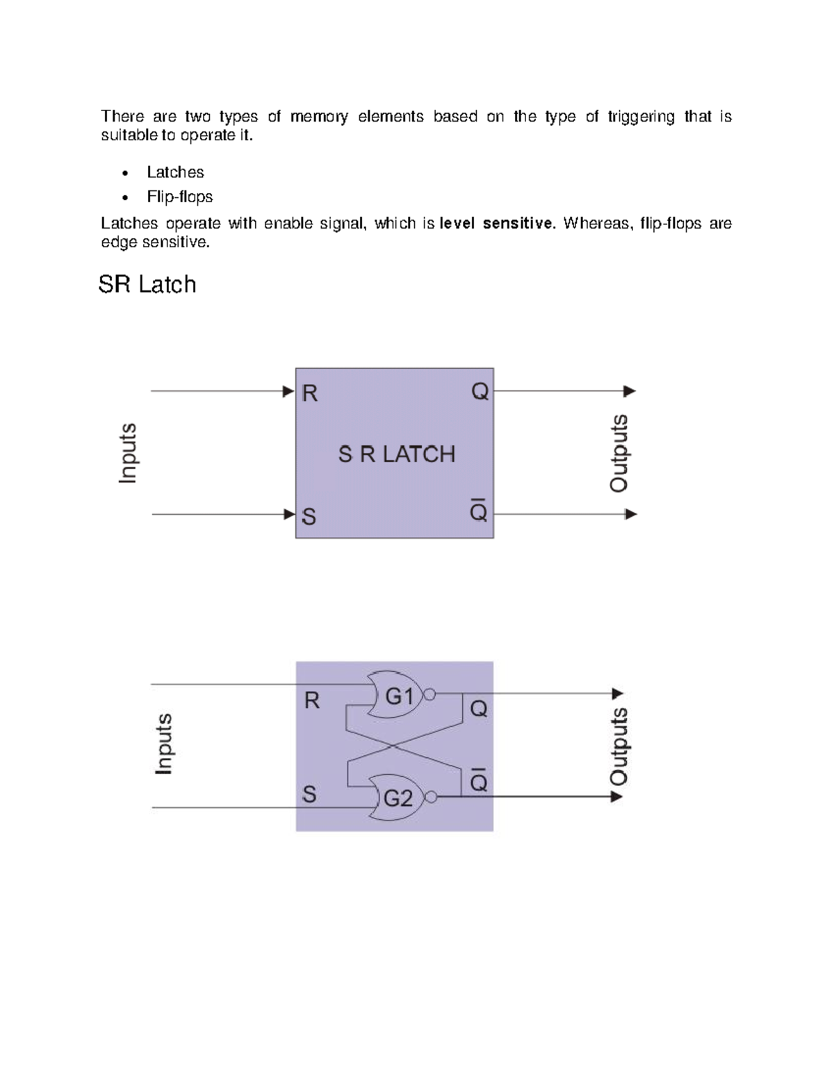 COA Module 2 - Coa - There are two types of memory elements based on ...