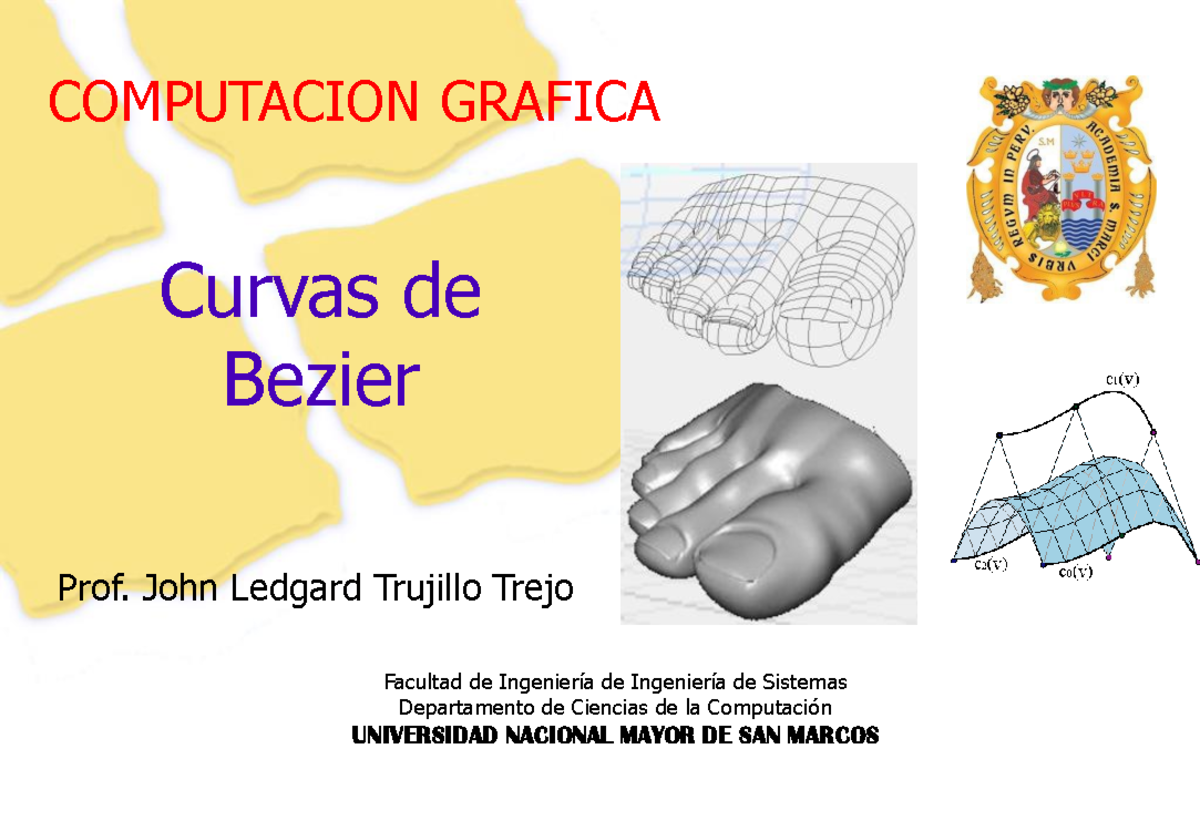 Curvas De Bezier Computacion Grafica 2018 I San Marcos Studocu