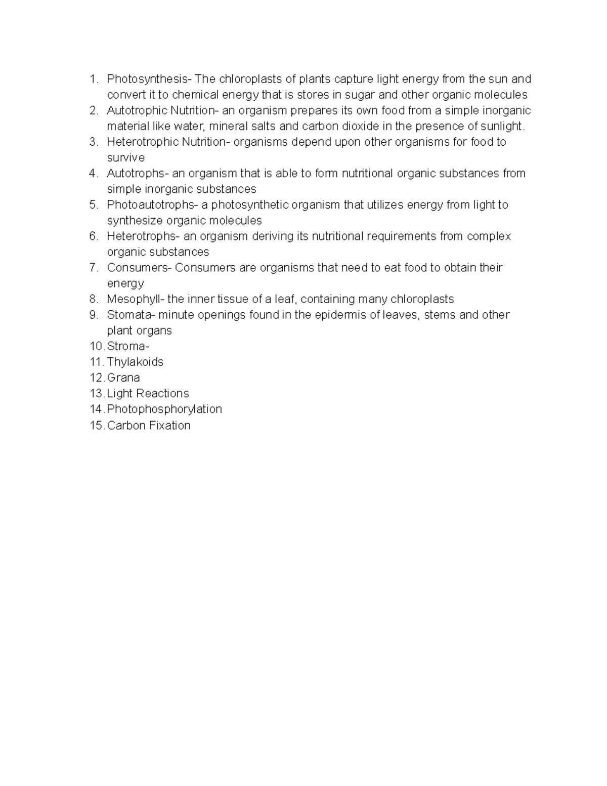 Chapter 10 vocab - These are my notes. My notes are based of off my ...