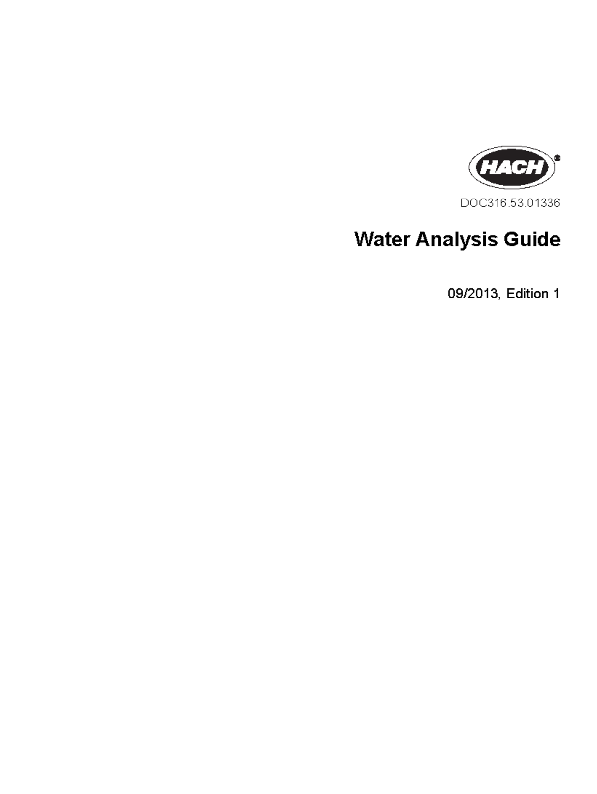 water analysis literature review