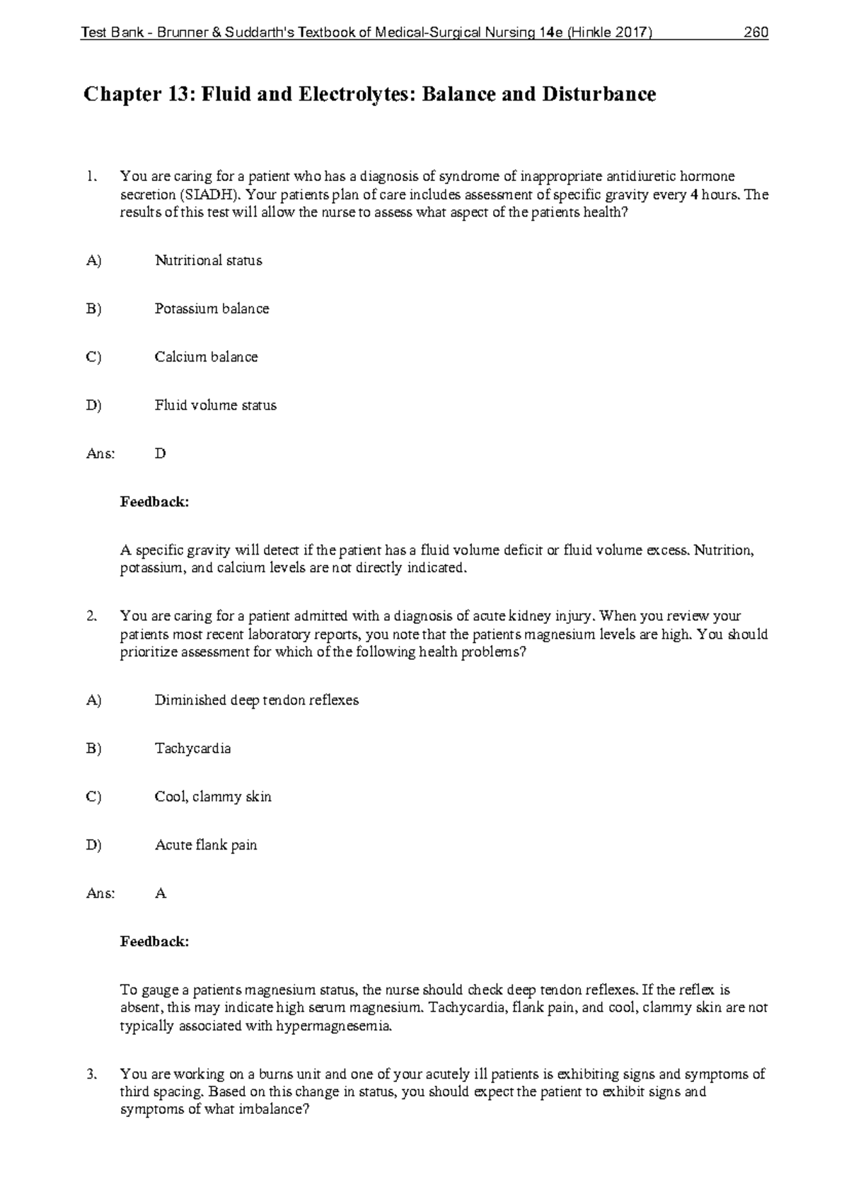 Ch 13 Fluid And Electrolytes Balance And Disturbance - Your Patients ...