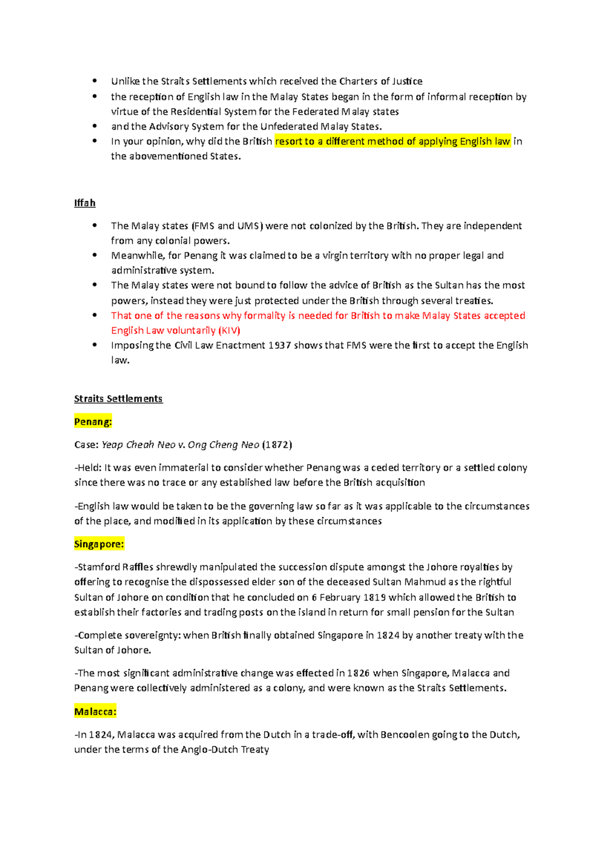 MLS malay states Unlike the Straits Settlements which received the Charters of Justice the