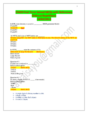 CS101 Final Term MCQs by waqar Siddhu - Computer science - DOWNLOAD ...