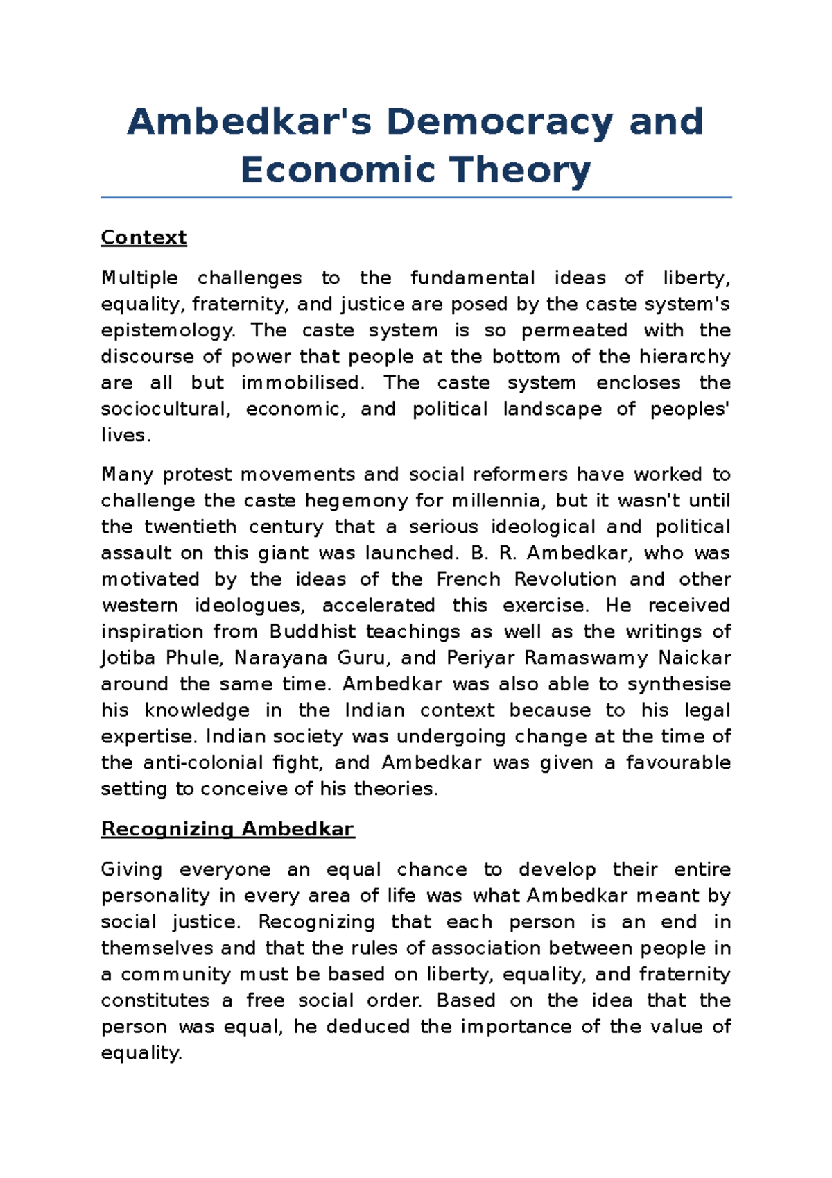 london school of economics ambedkar thesis