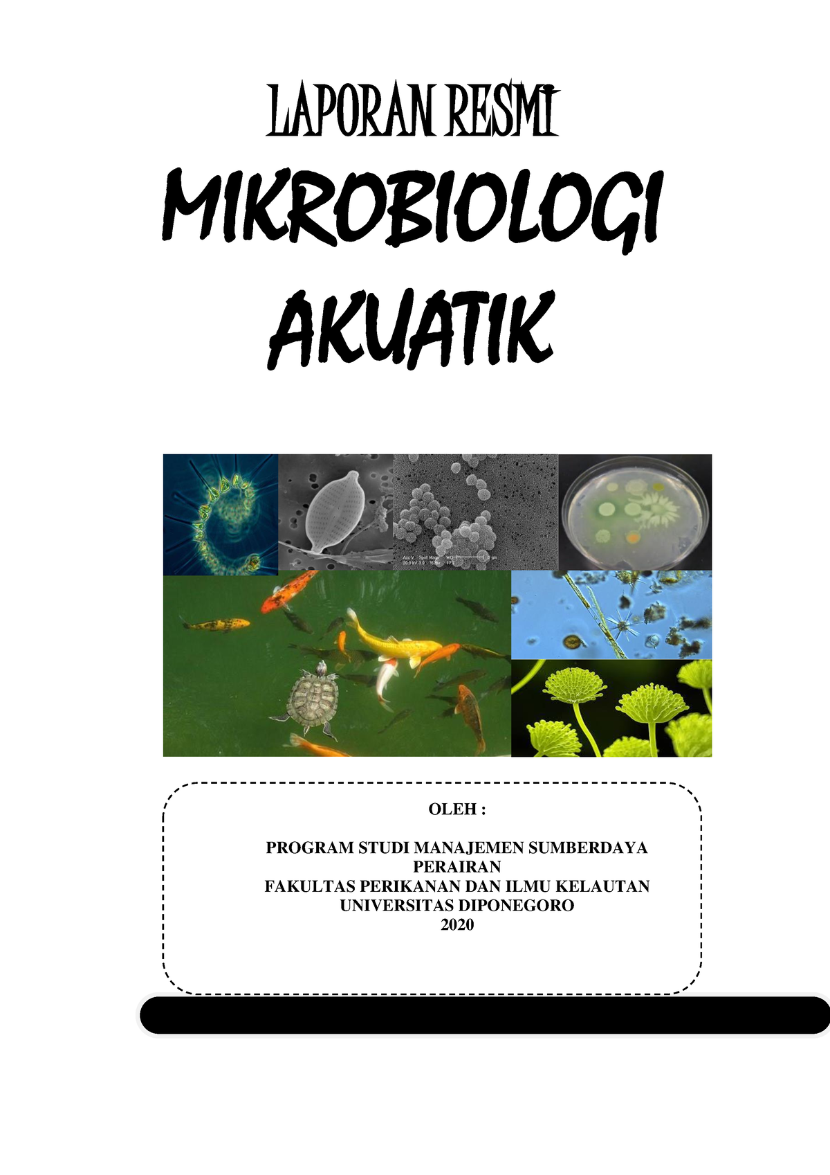 MBA 1 - Materi Praktikum Modul 1 - LAPORAN RESMI MIKROBIOLOGI AKUATIK ...