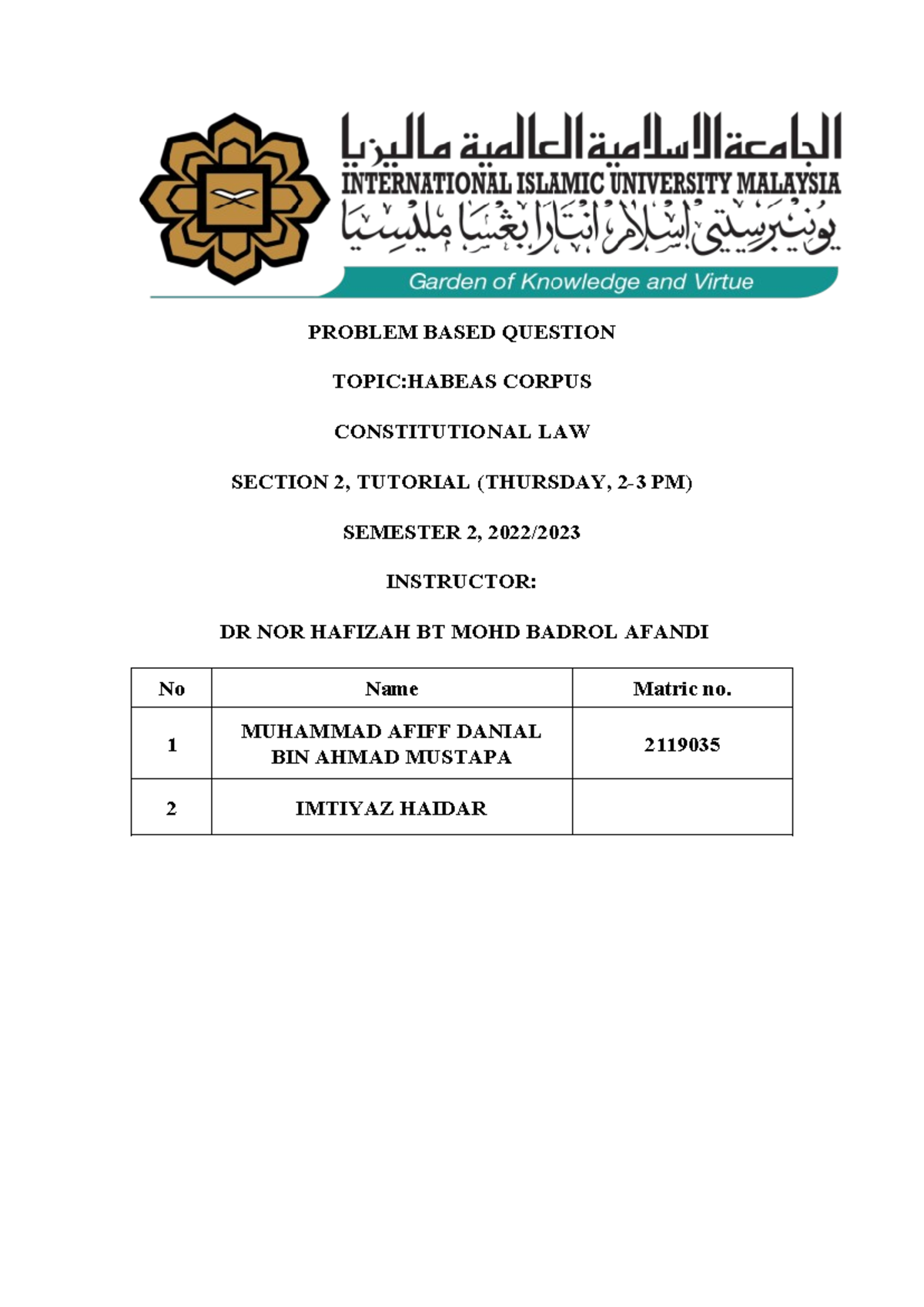 Consti PBL - ... - Constitutional law - PROBLEM BASED QUESTION TOPIC ...