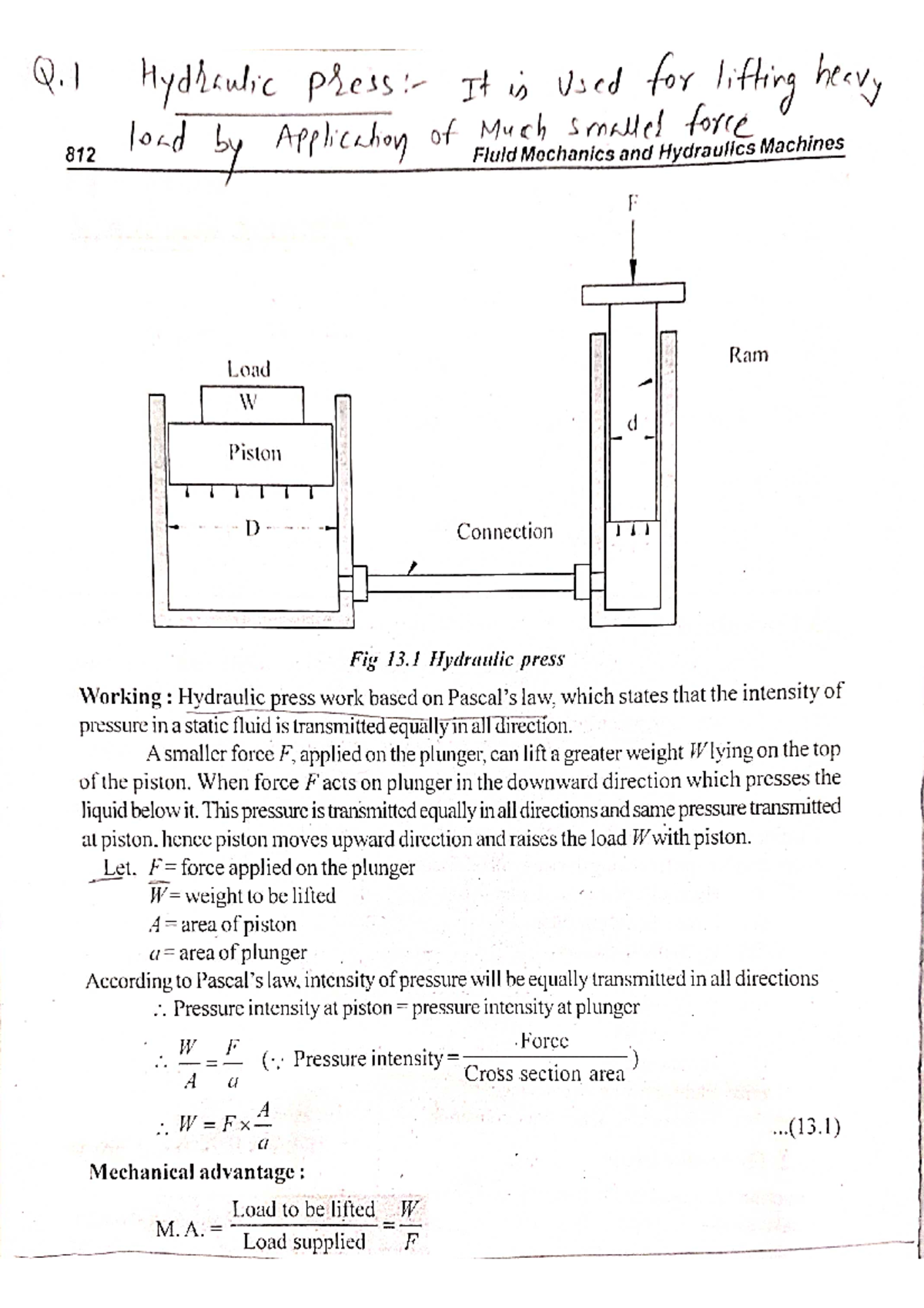 FMHM 7M Imp questions Fluid Mechanics And Hydraulic Machines Studocu