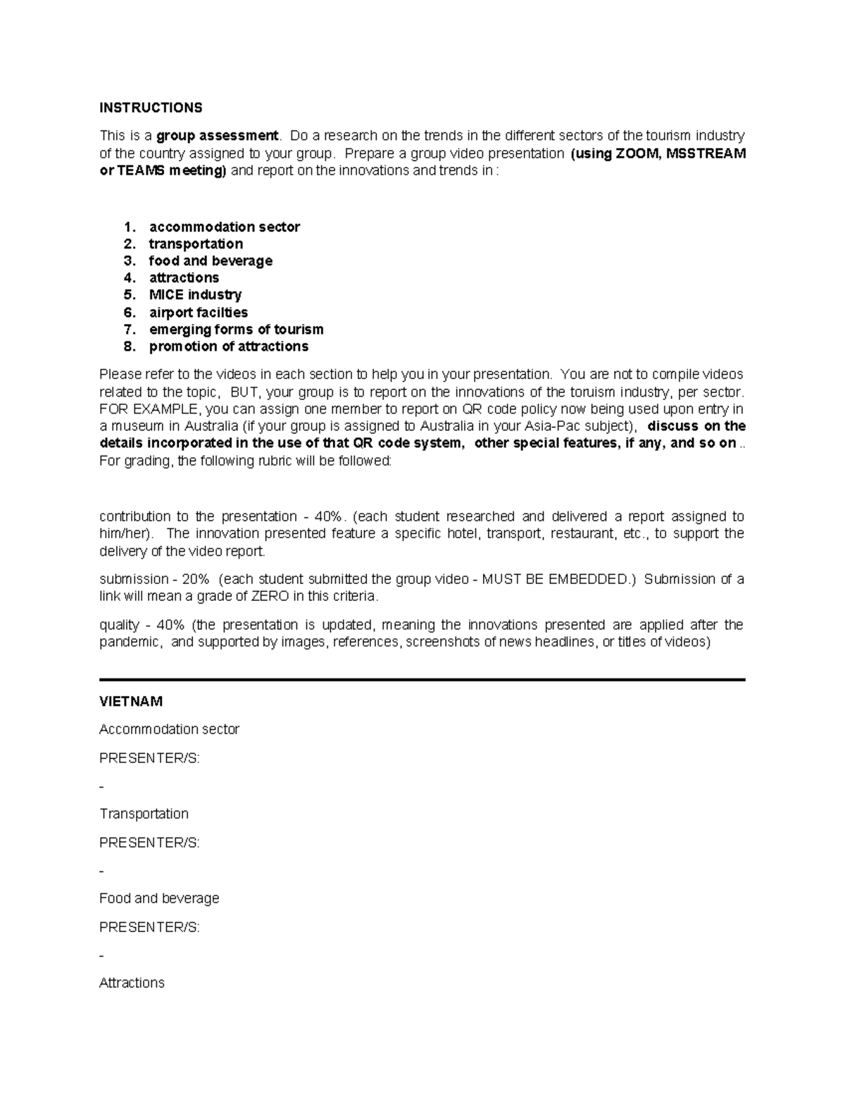 Micro Enabling- Assessment - INSTRUCTIONS This is a group assessment ...