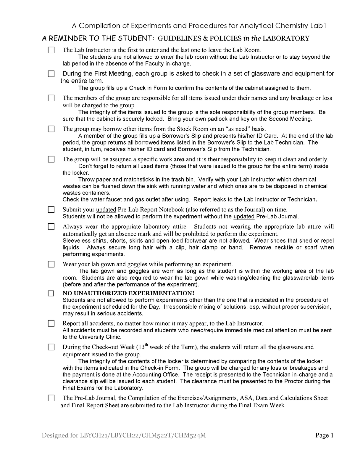 anachem-lab-procedure-a-reminder-to-the-student-guidelines