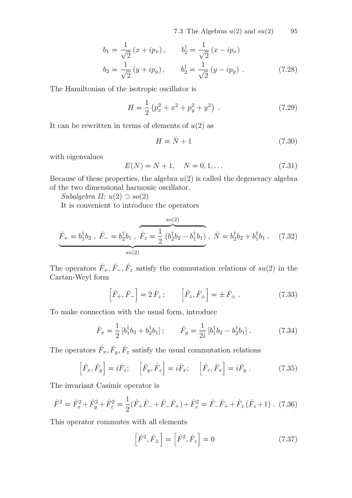 Algebras and Applications-3 - 7 The Algebras u(2) and su(2) 95 b 1 = 1 ...