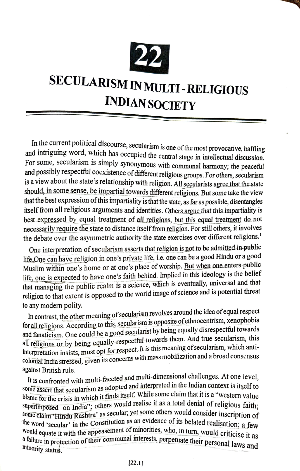 short essay on secularism in india