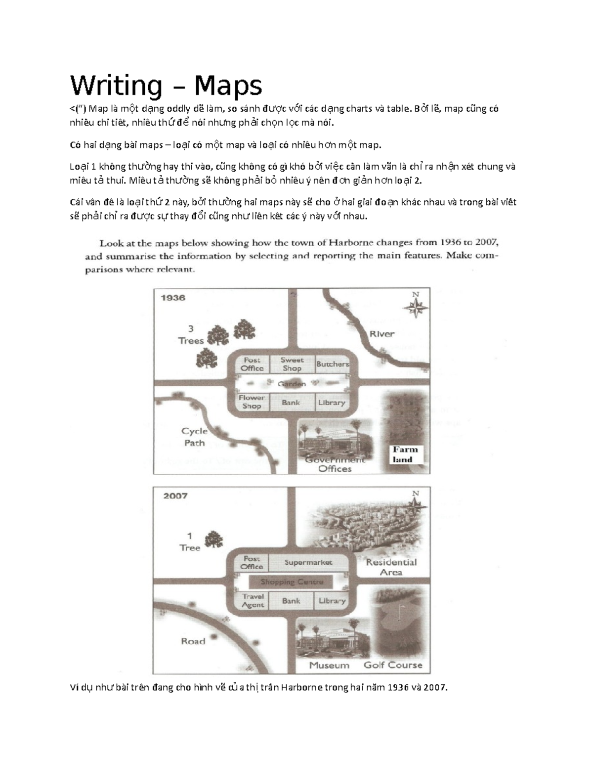 Task 1 - Maps - ielts - Writing – Maps