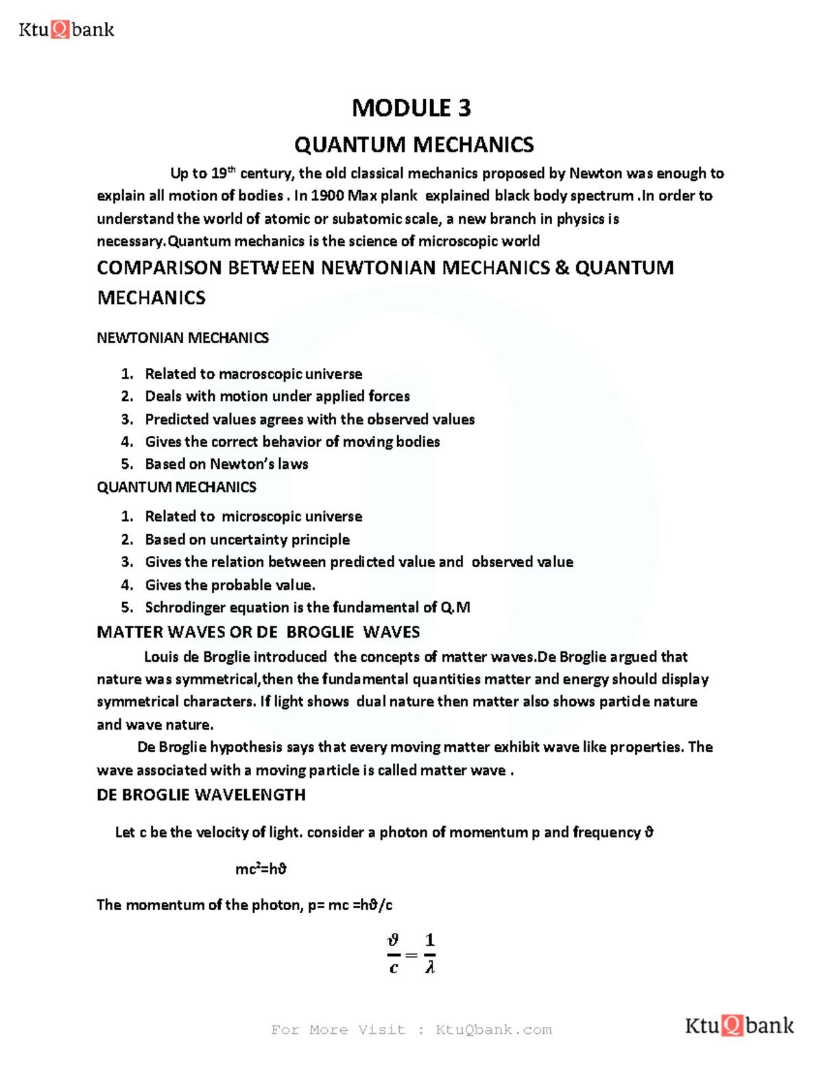 M3-1 - Muted Vlogs - Study material of module3 - MODULE 3 QUANTUM ...