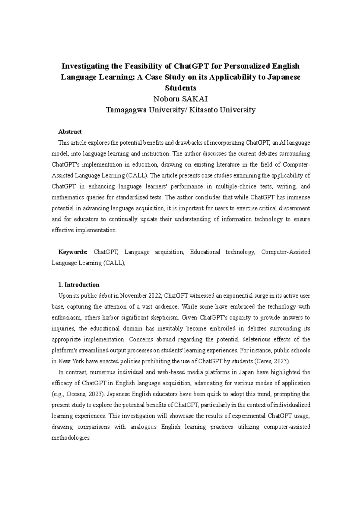 Chat GPT for Personalized English Language Learning - The author ...