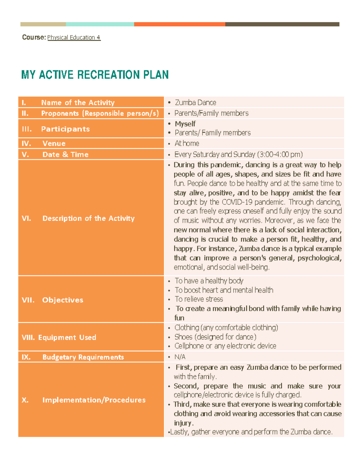 What Is Active Recreation Simple Definition