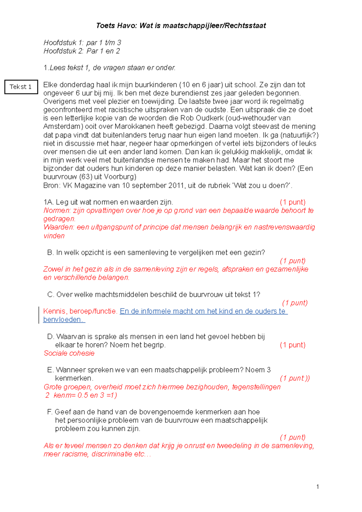 Toets Havo H1 1 3 H2 1 2 Versie 2-211 A1 - Toets Havo: Wat Is ...