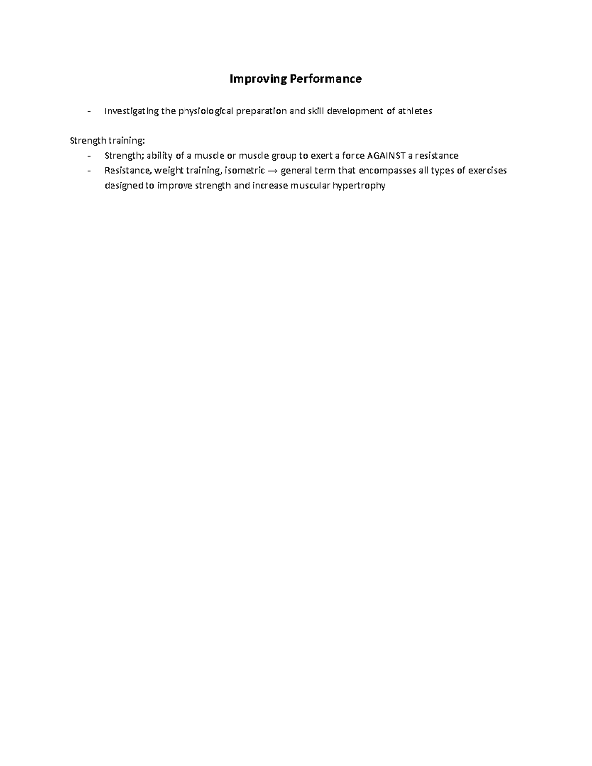 Improving Performance Notes - 091703 - Improving Performance ...
