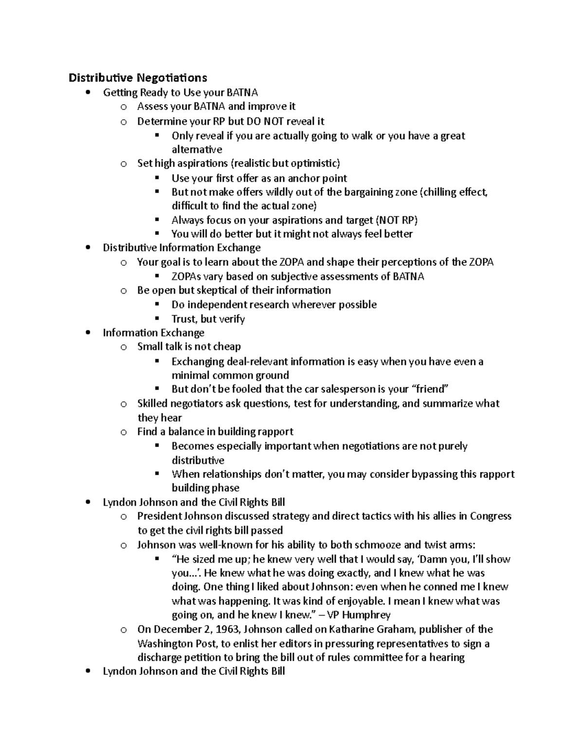 Distributive Negotiations - ..’. He knew what he was doing exactly, and ...