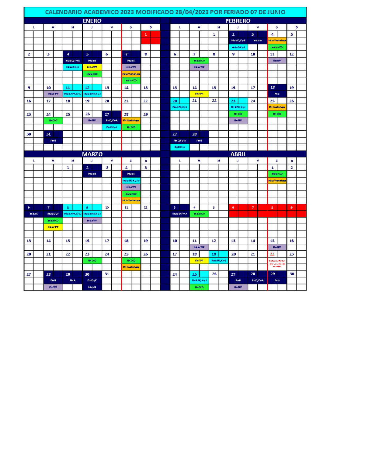 Calendario académico británico 2