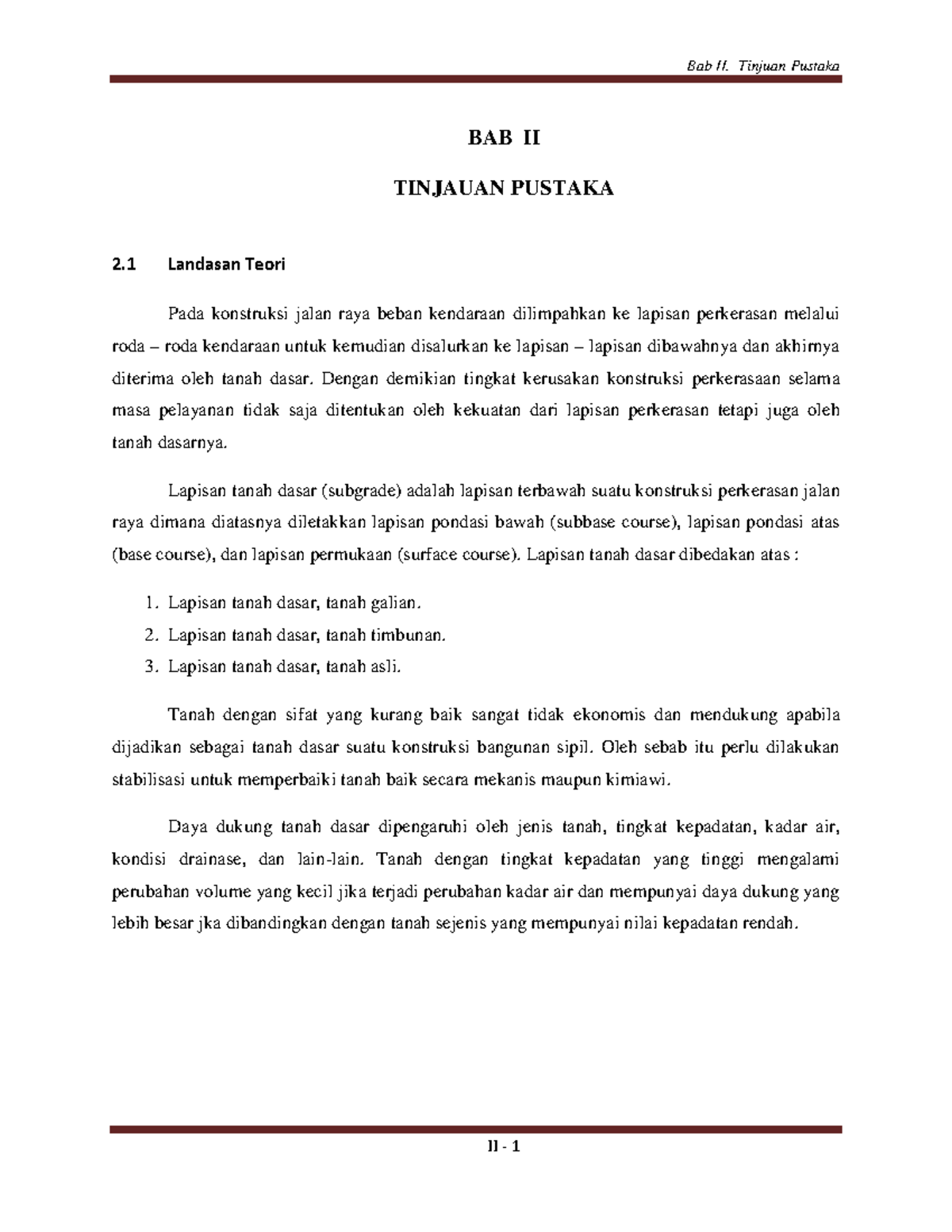 2 Stabilisasi Tanah Dengan Kapur - BAB II TINJAUAN PUSTAKA 2 Landasan ...