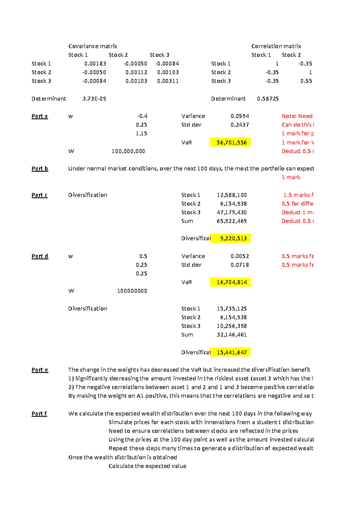 Solutions to 2022 DS exam (PDF) - Covariance matrix Correlation matrix ...