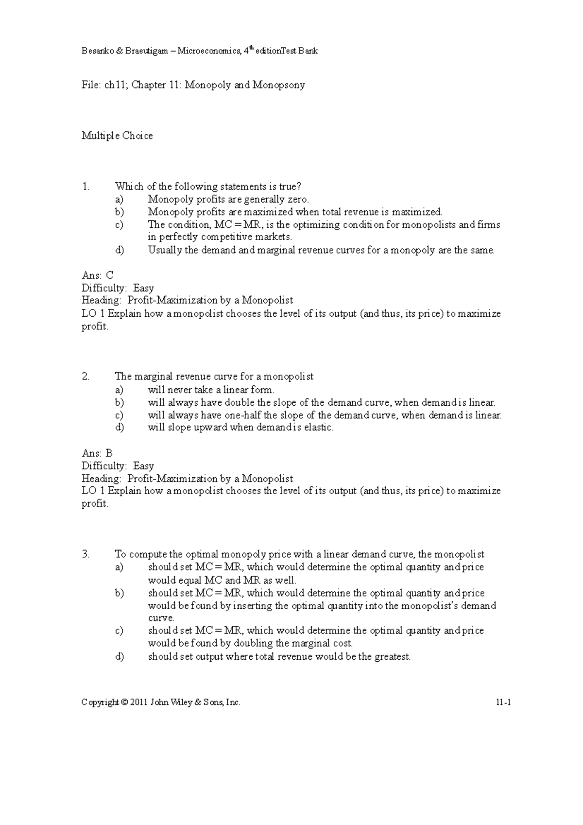 Tb Ch Monopoly And Monopsony Compress File Ch Chapter