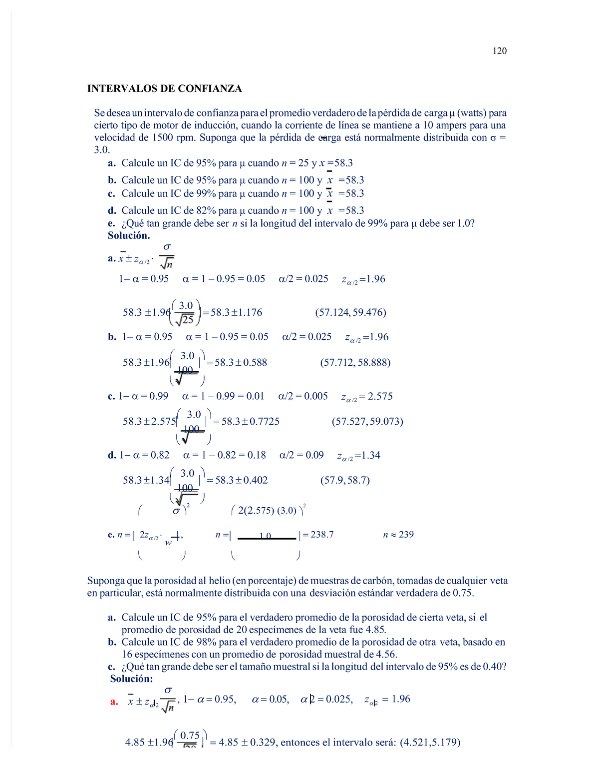 Ejercicios Resuletos - INTERVALOS DE CONFIANZAINTERVALOS DE CONFIANZA ...
