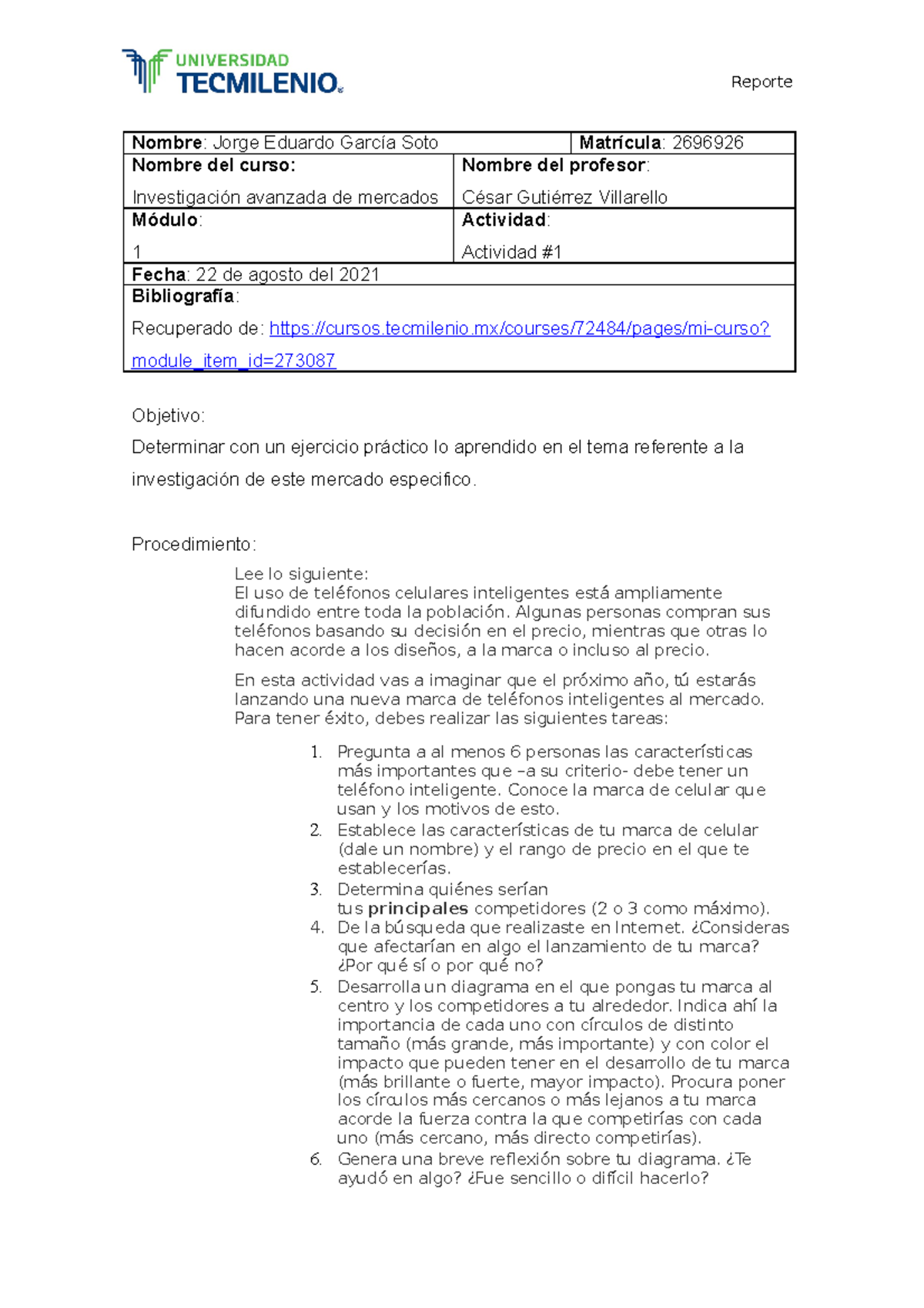 ACT 1 - INV ADM - ok o kok - Nombre : Jorge Eduardo García Soto ...