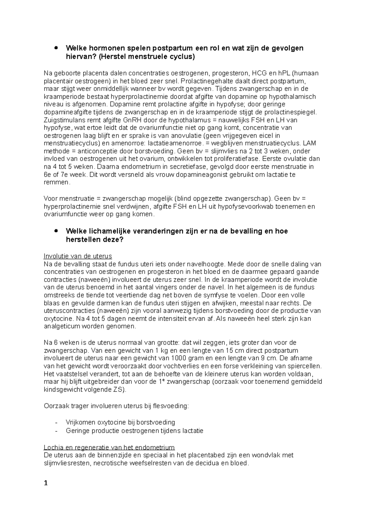 Owg 1 12 Hormonen In En Uit Actie Welke Hormonen Spelen Postpartum