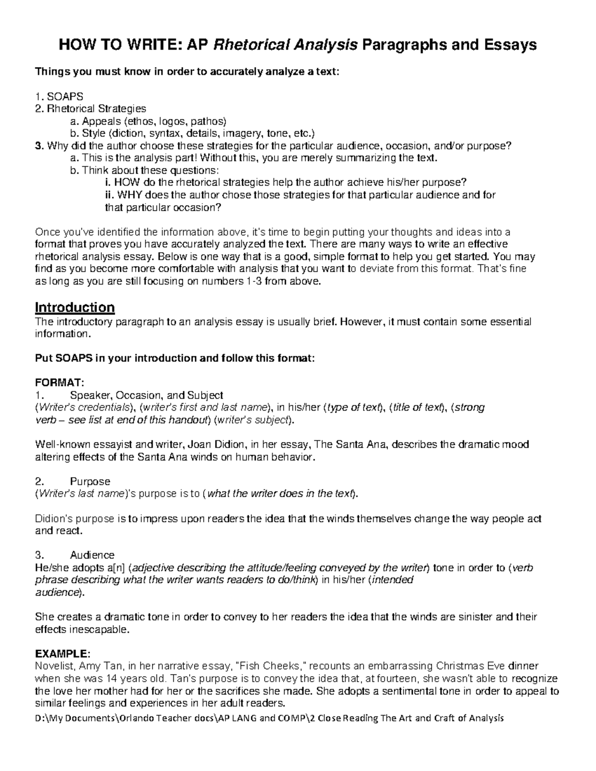 rhetorical analysis thesis template garden of english