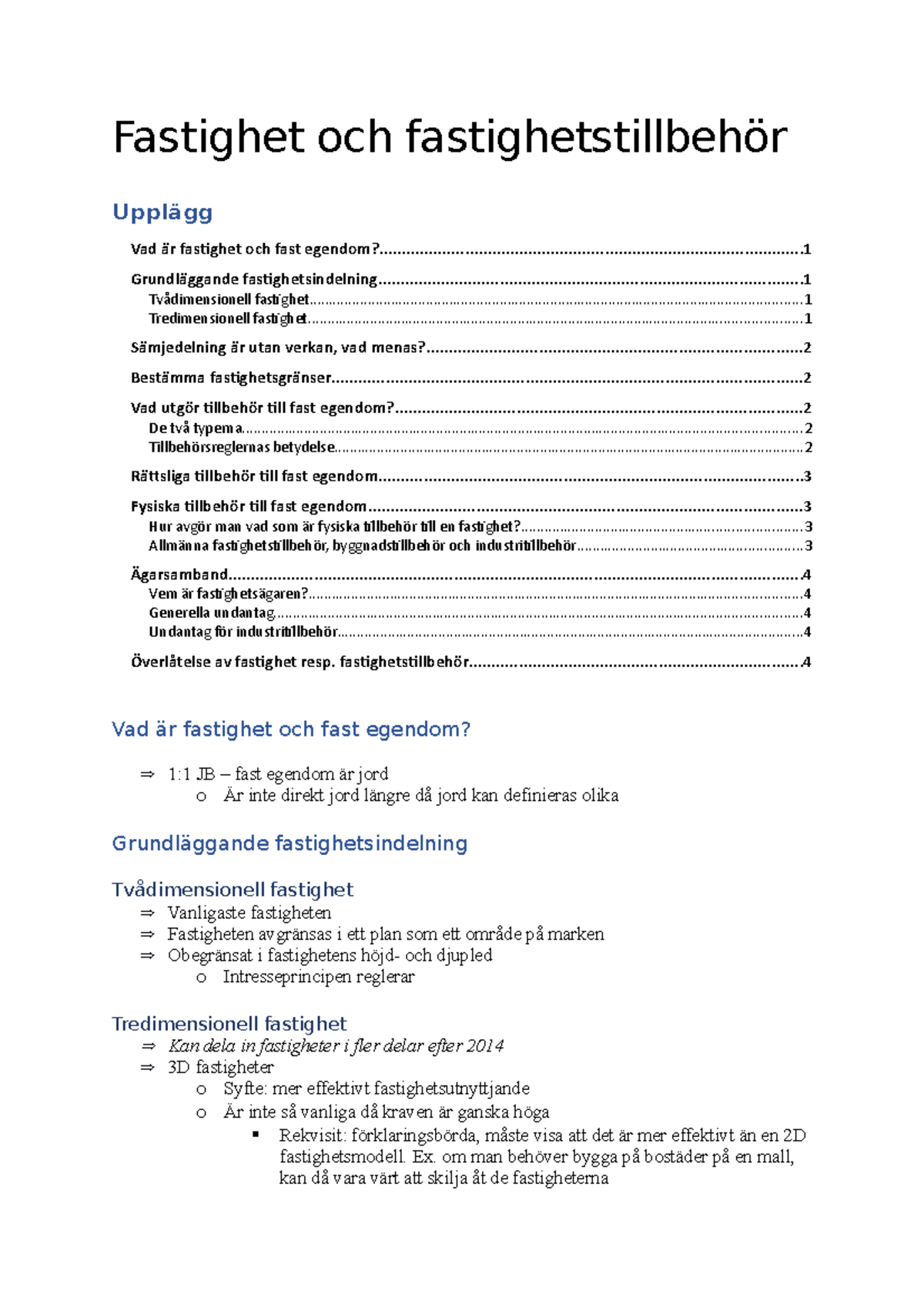 Fastighet och fastighetstillbehör - Fastighet och fastighetstillbehör ...