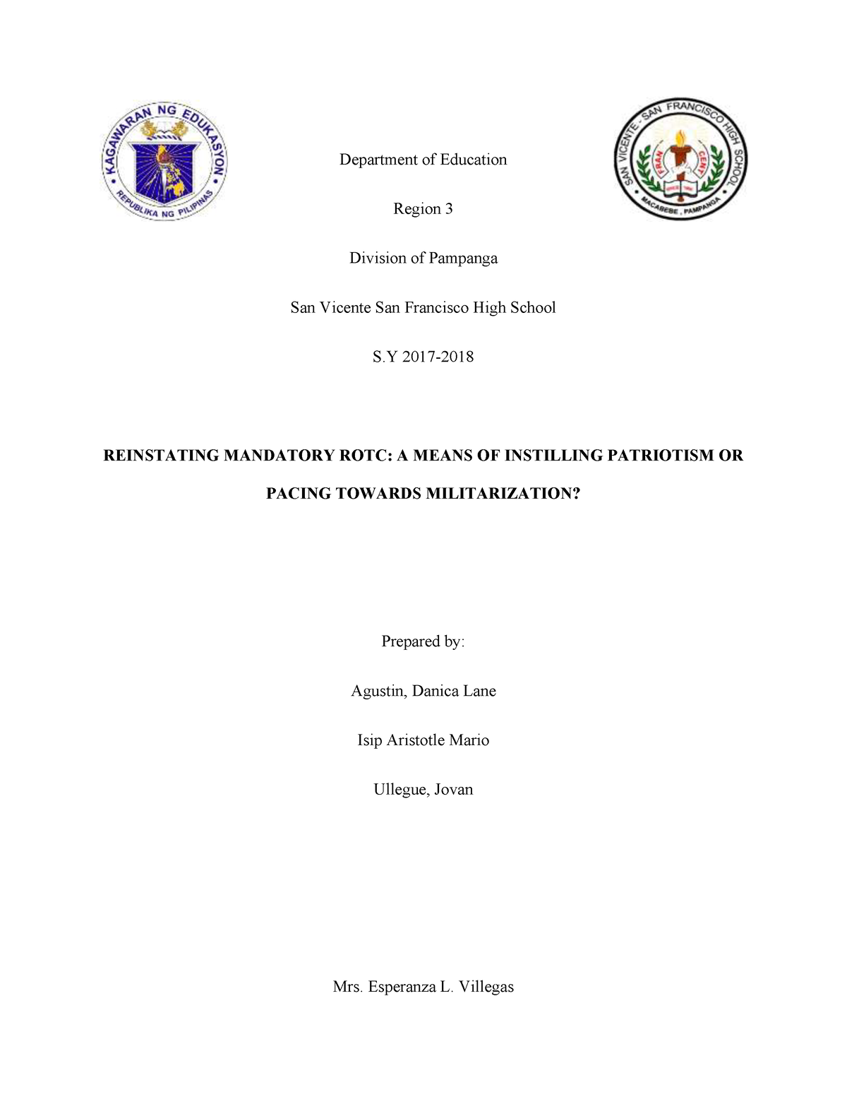 thesis about rotc