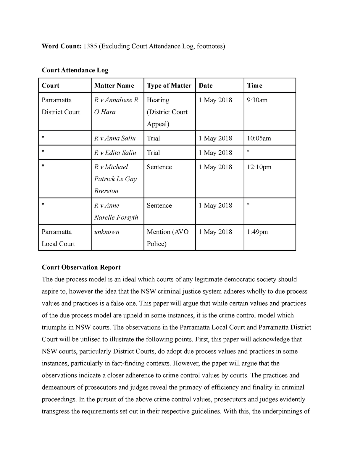 court-observation-report-laws398-mq-studocu