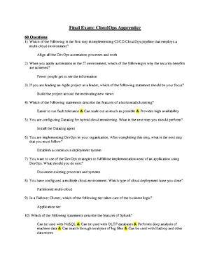Skillsoft Cloud Ops Engineer Final Exam - (SKIL-0233) Final Exam ...