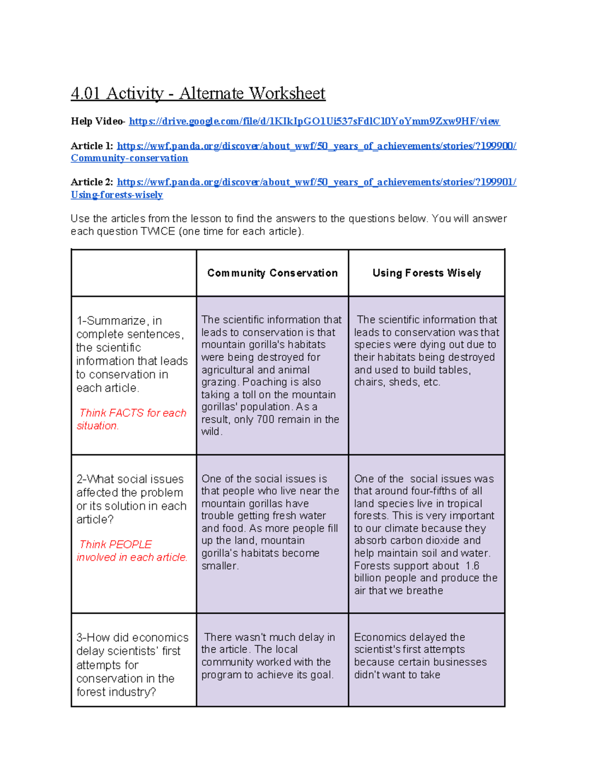 Copy Of 4 01 Conservation Worksheet 4 Activity Alternate Worksheet Copy Of 4 01 Conservation Worksheet 4 Activity Alternate Worksheet