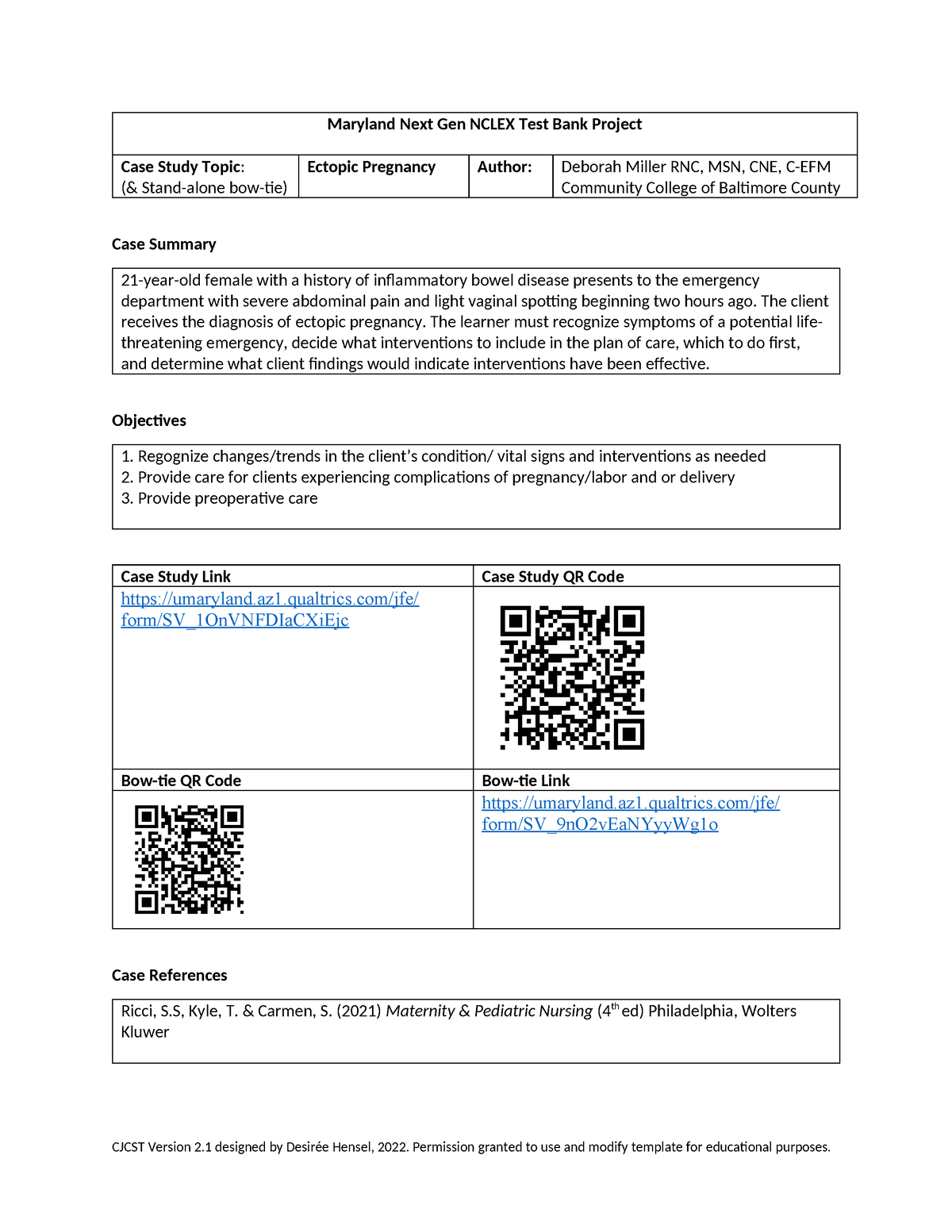 case study of ectopic pregnancy pdf