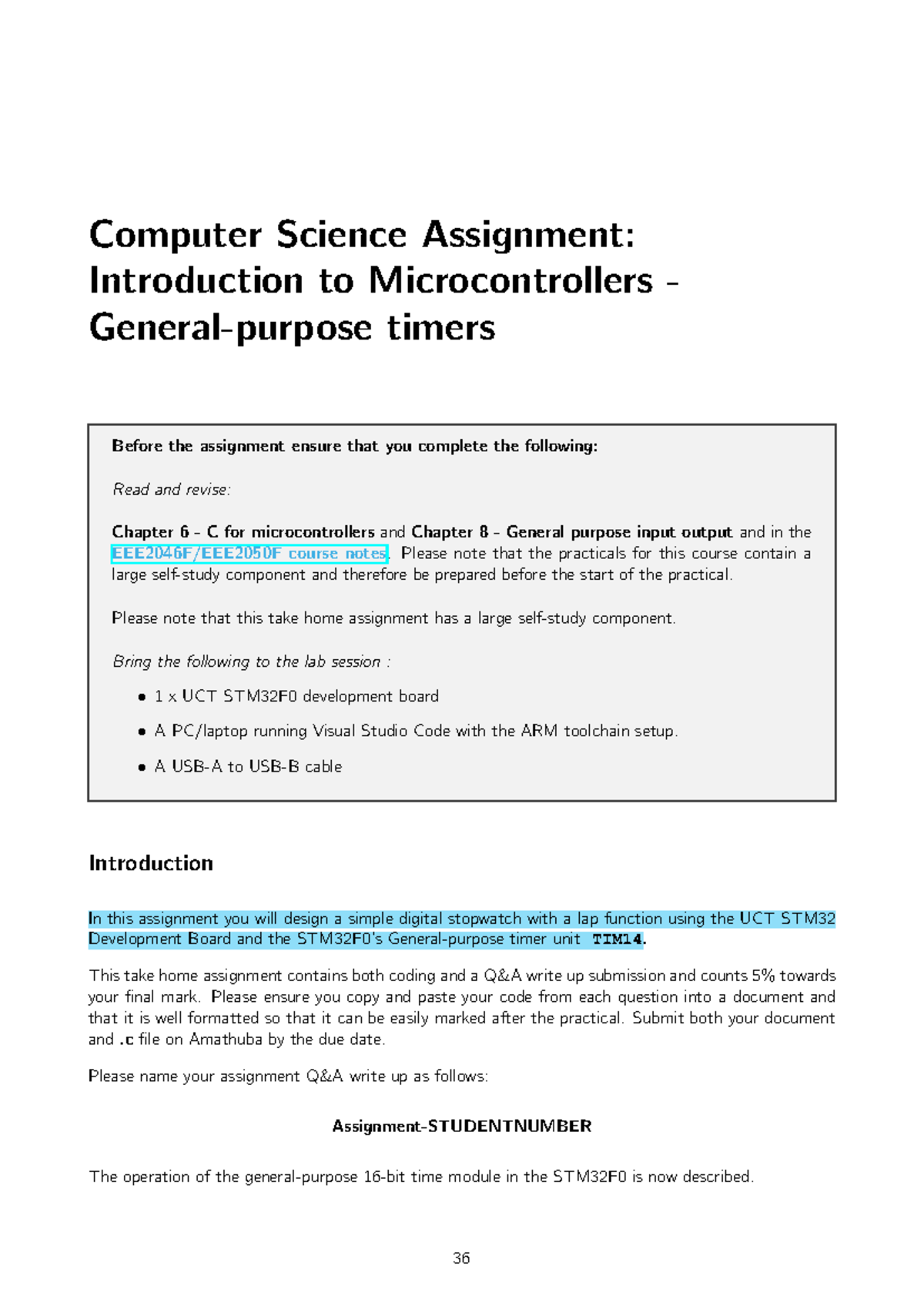 EEE2050F 2024 assignment on digital electronics - Computer Science ...