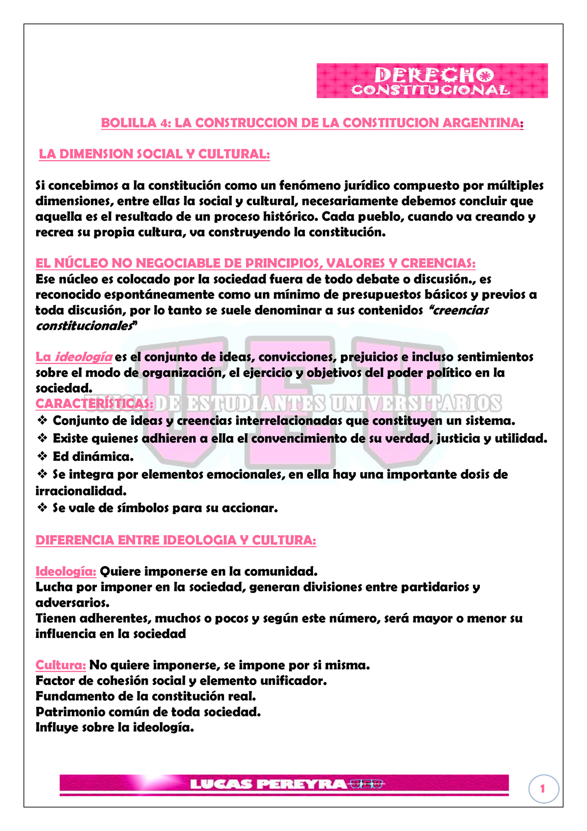 04 - Bolilla Numero 4 - Derecho Constitucional CAT C - Aporte Lucas UEU ...