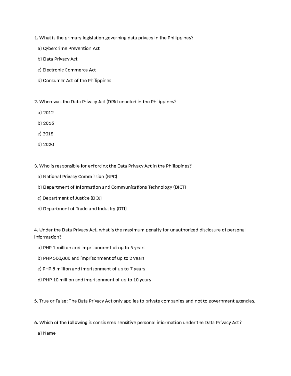 DPA - What is the primary legislation governing data privacy in the ...