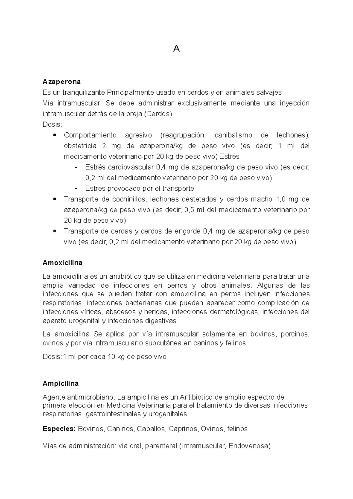 Medicinas - apuntes sobre farmacologia - A Azaperona Es un ...