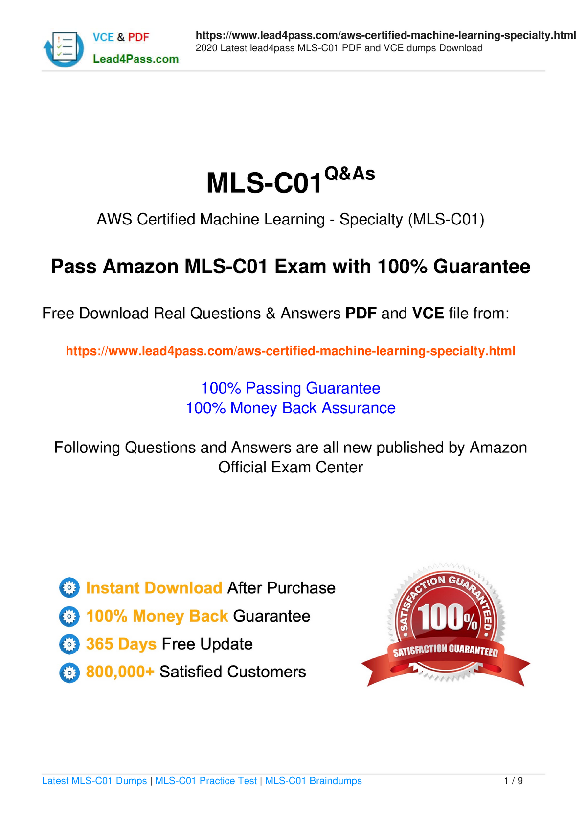 MLS-C01 Online Prüfung