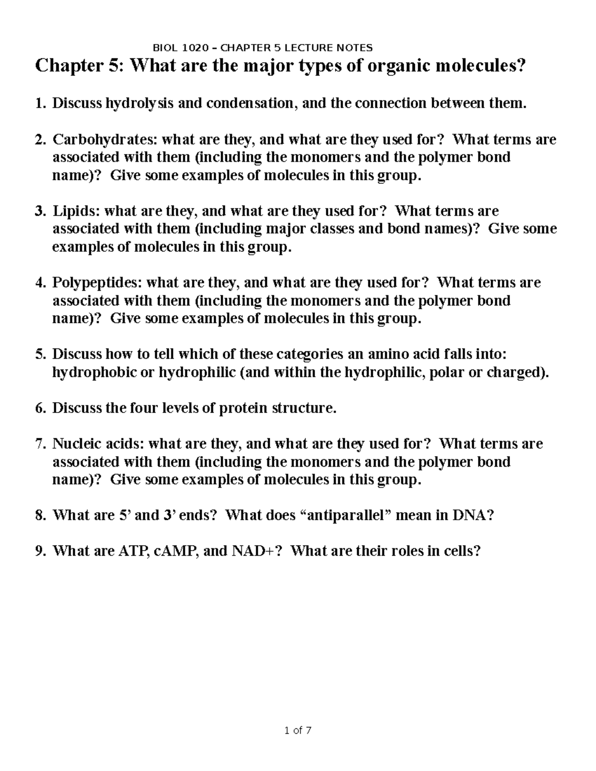 Chapter 05 - CH 5 Study Guide And Notes. - Chapter 5: What Are The ...