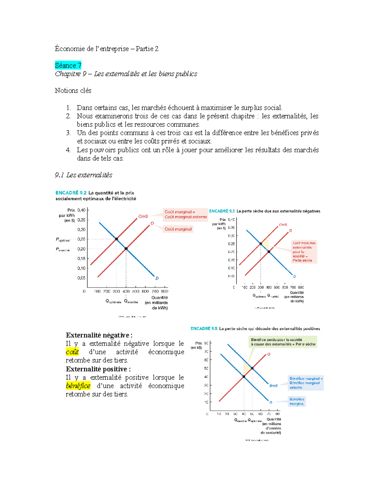 économie 2 - Note - Économie De L’entreprise – Partie 2 Séance 7 ...