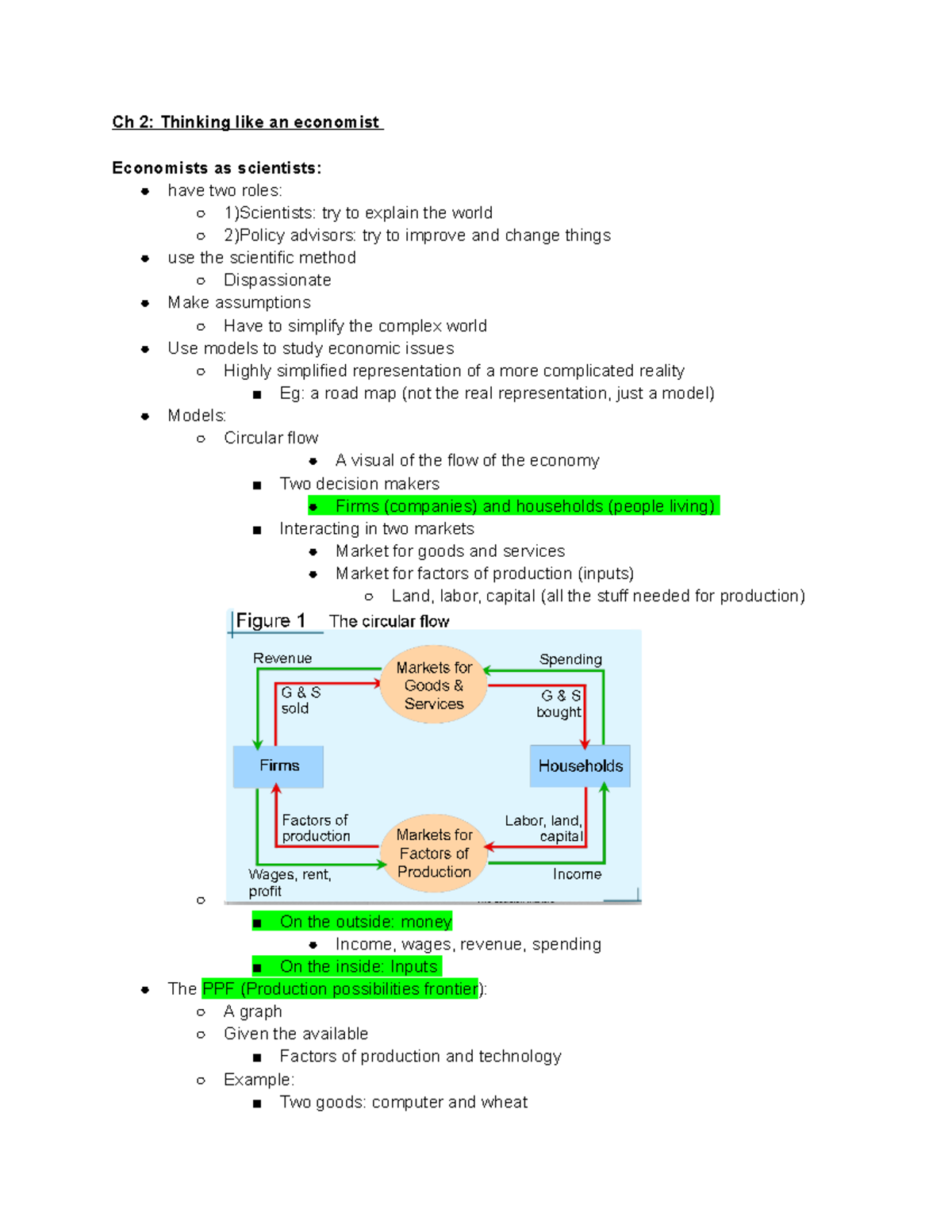(econ 1b) lect 3 (ch 2), sep 4 - Ch 2: Thinking like an economist ...