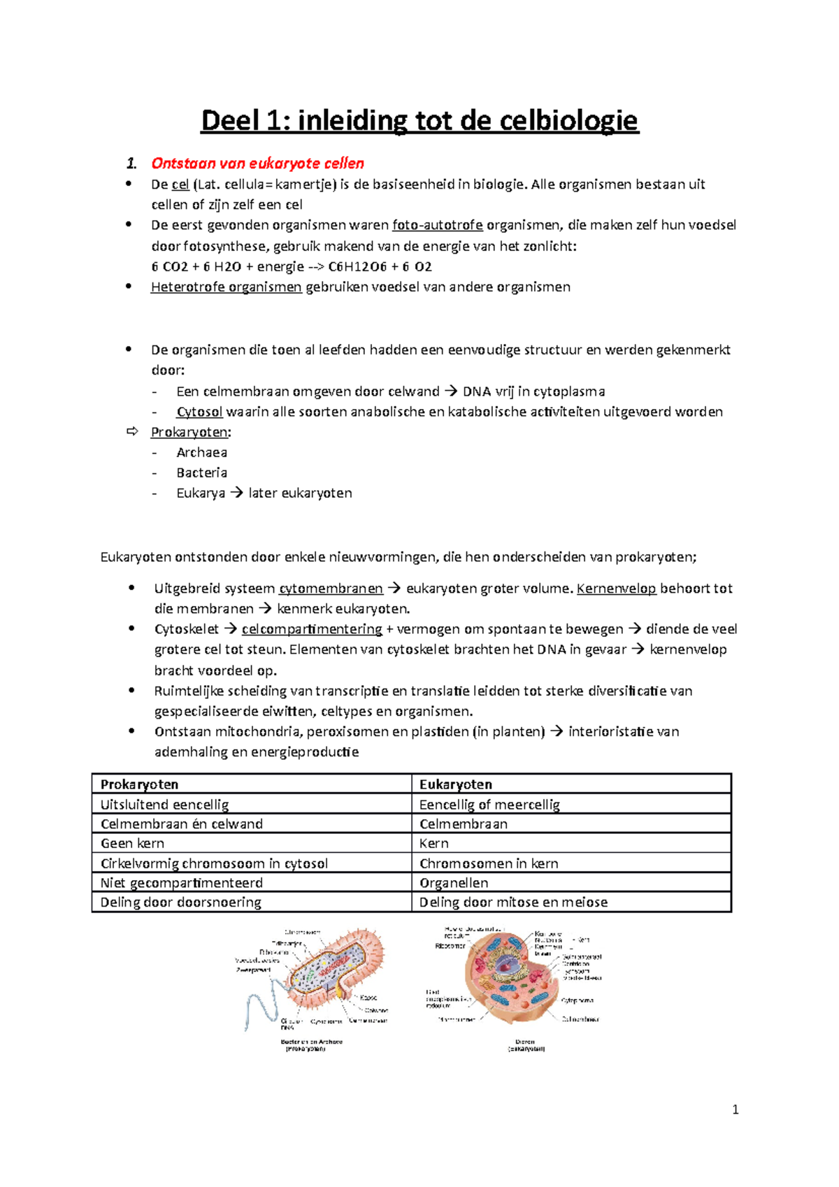 Samenvatting Celbiologie - Farmaceutische Wetenschappen - Cel- En ...