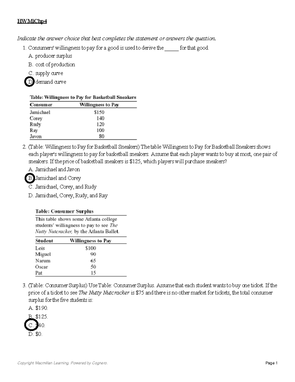 HWMi Chp 4 Q - quiz answers week 4 - Indicate the answer choice that ...