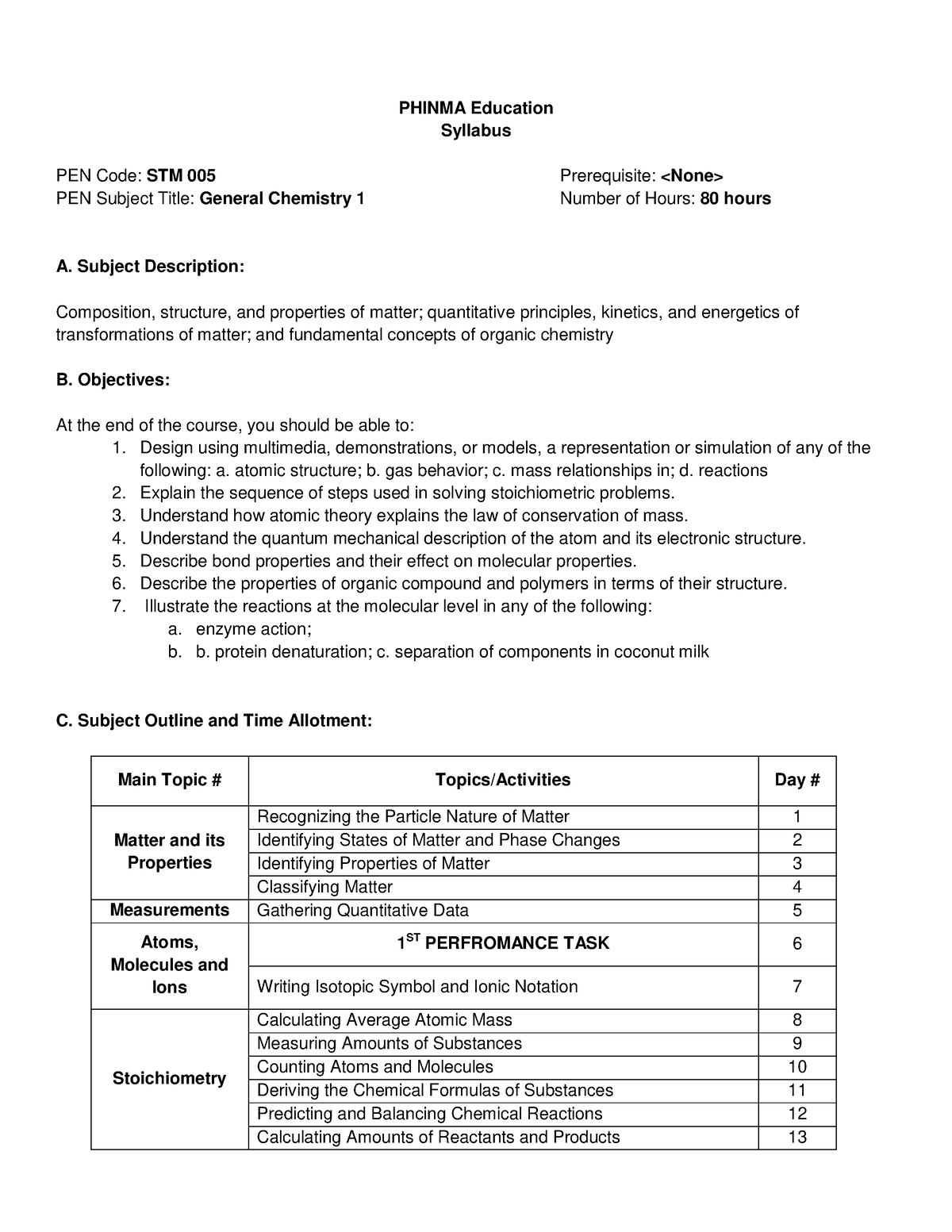 STM 005 SAS Merged - BLEEEEH - PHINMA Education Syllabus PEN Code: STM ...