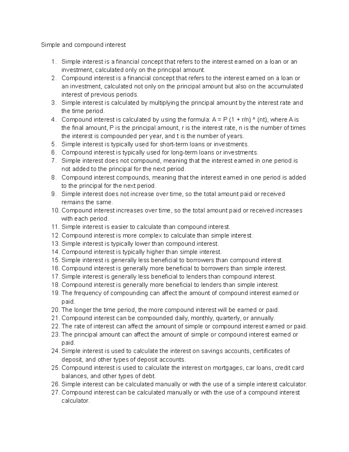 Simple and compound interest - Simple and compound interest Simple ...